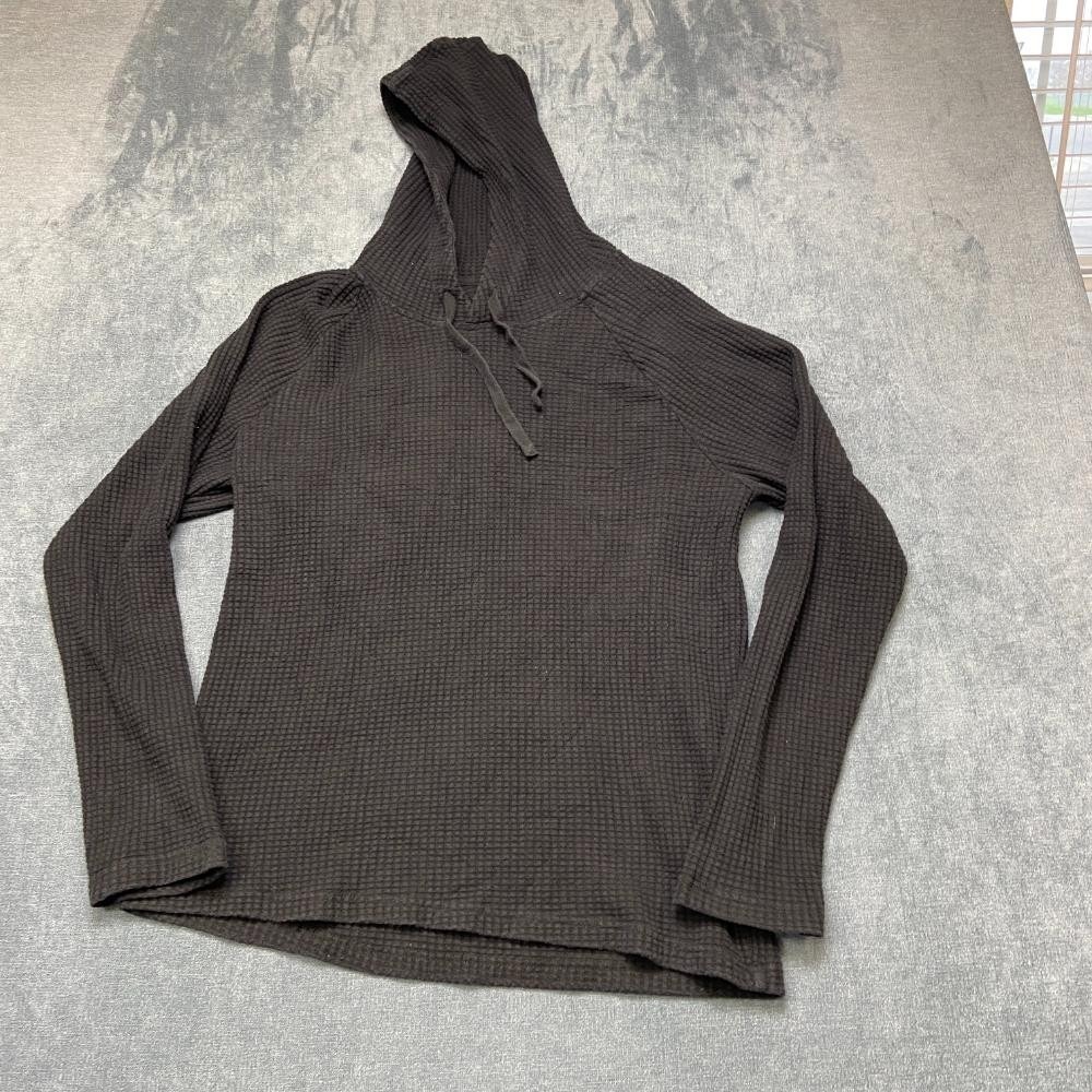 UGG Thermal Hoodie Womens XL Black Cotton Stretch Winter Outdoor Raglan Sleeve